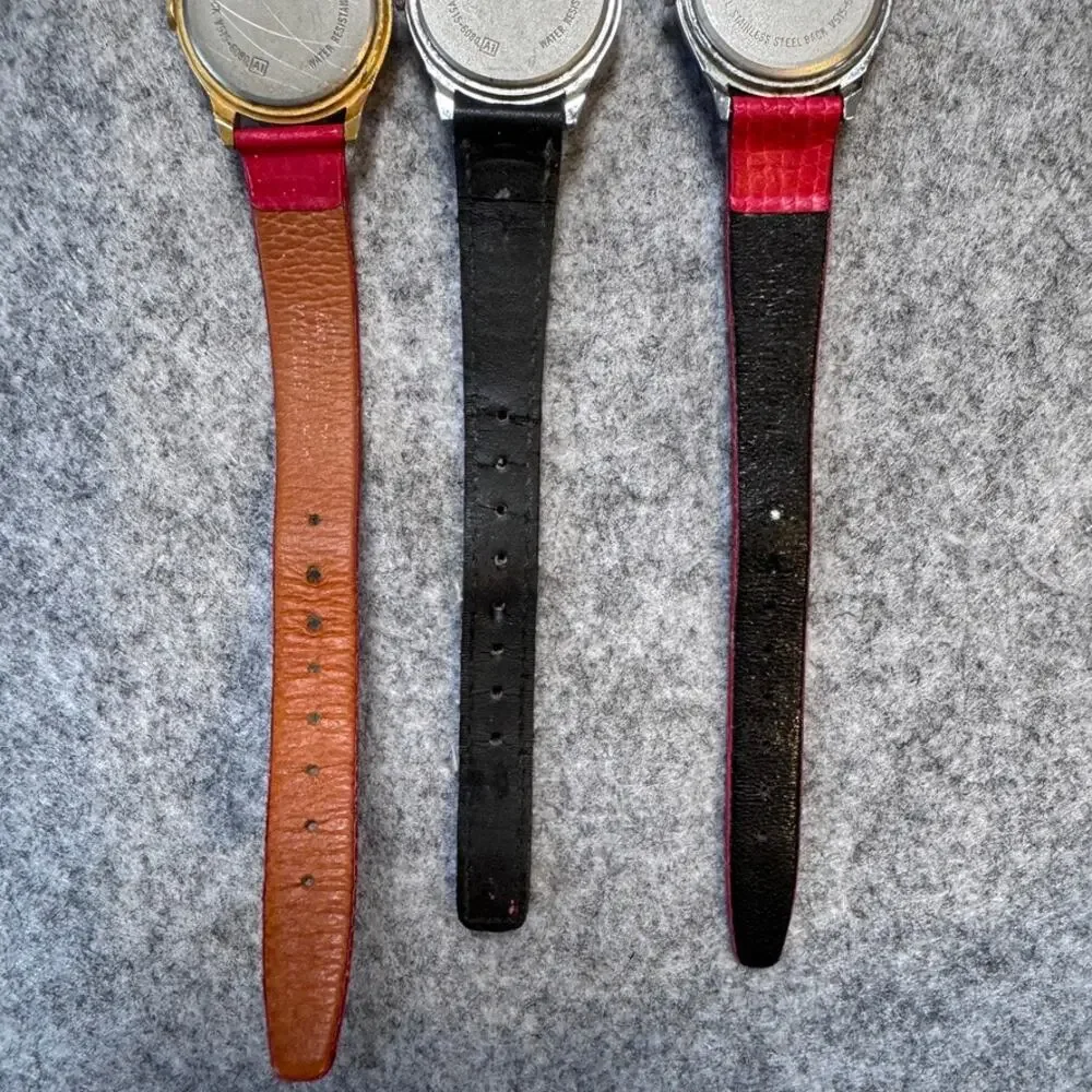 Lot 3 Vintage Lorus Disney Mickey Minnie Mouse Quartz Watches Untested